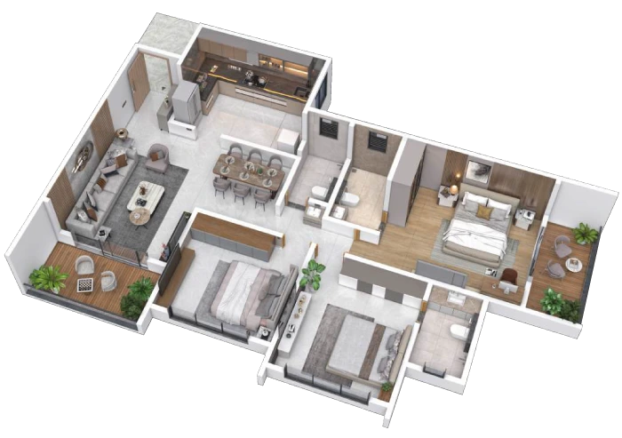 2 BHK Floor Plan